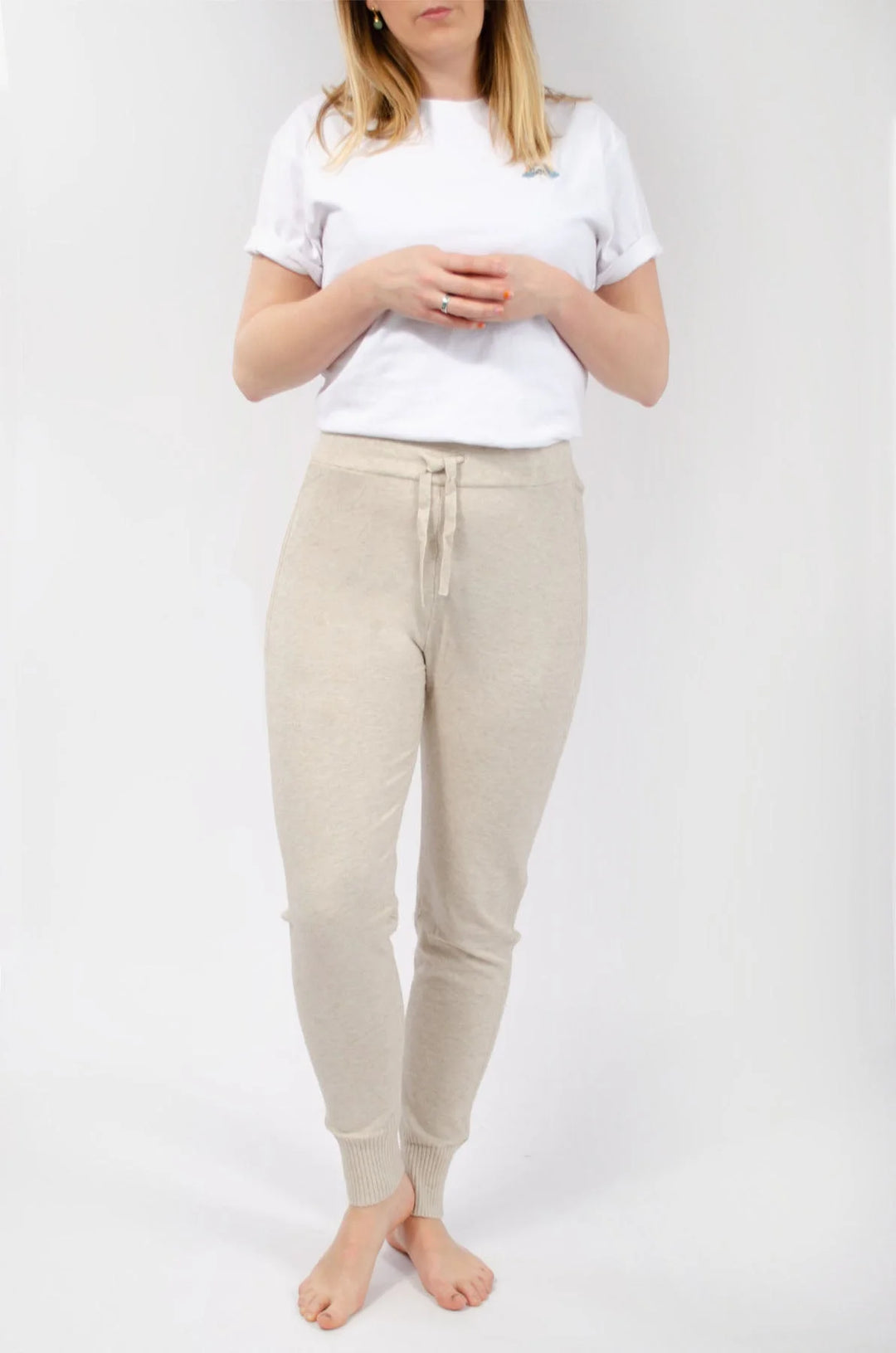 River Island Soft Touch Ribbed Jersey Joggers