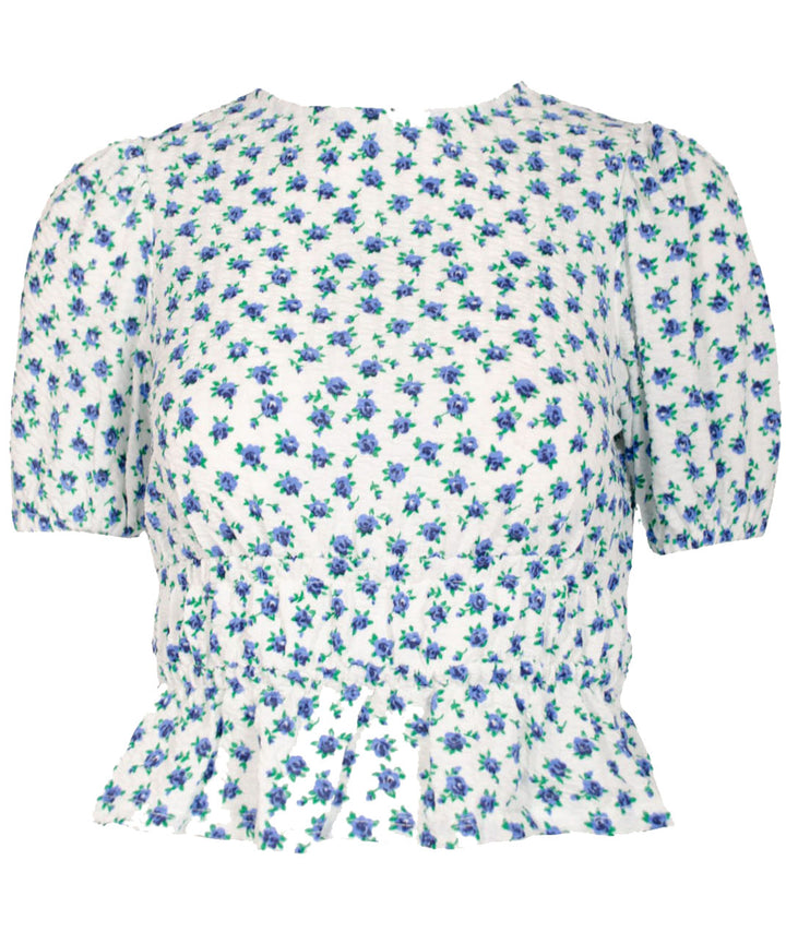 Ditsy Floral Peplum Top