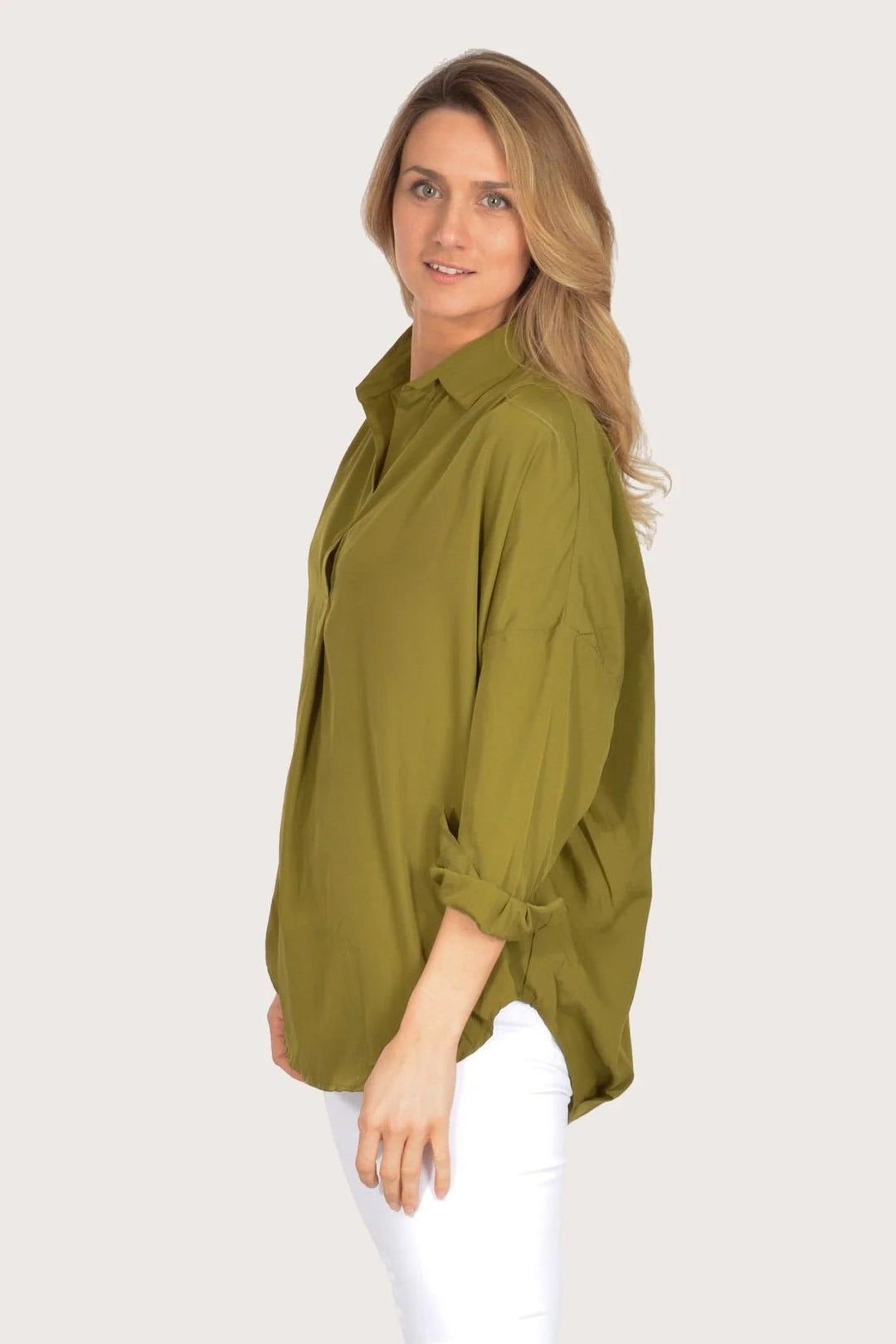 French Connection Popover Oversized Silky Shirt