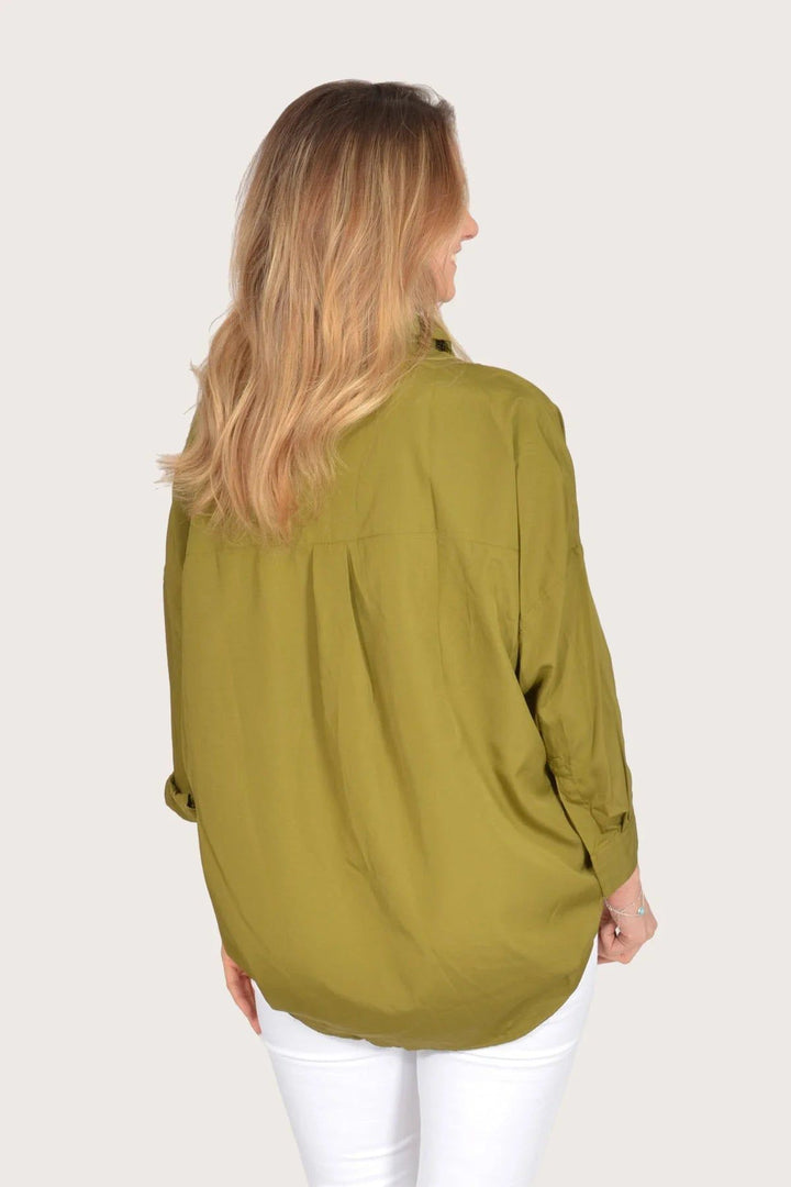 French Connection Popover Oversized Silky Shirt