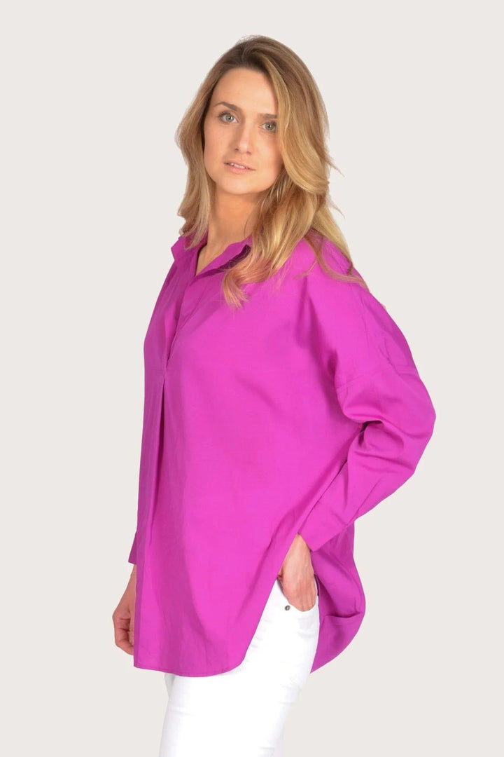 French Connection Popover Oversized Silky Shirt