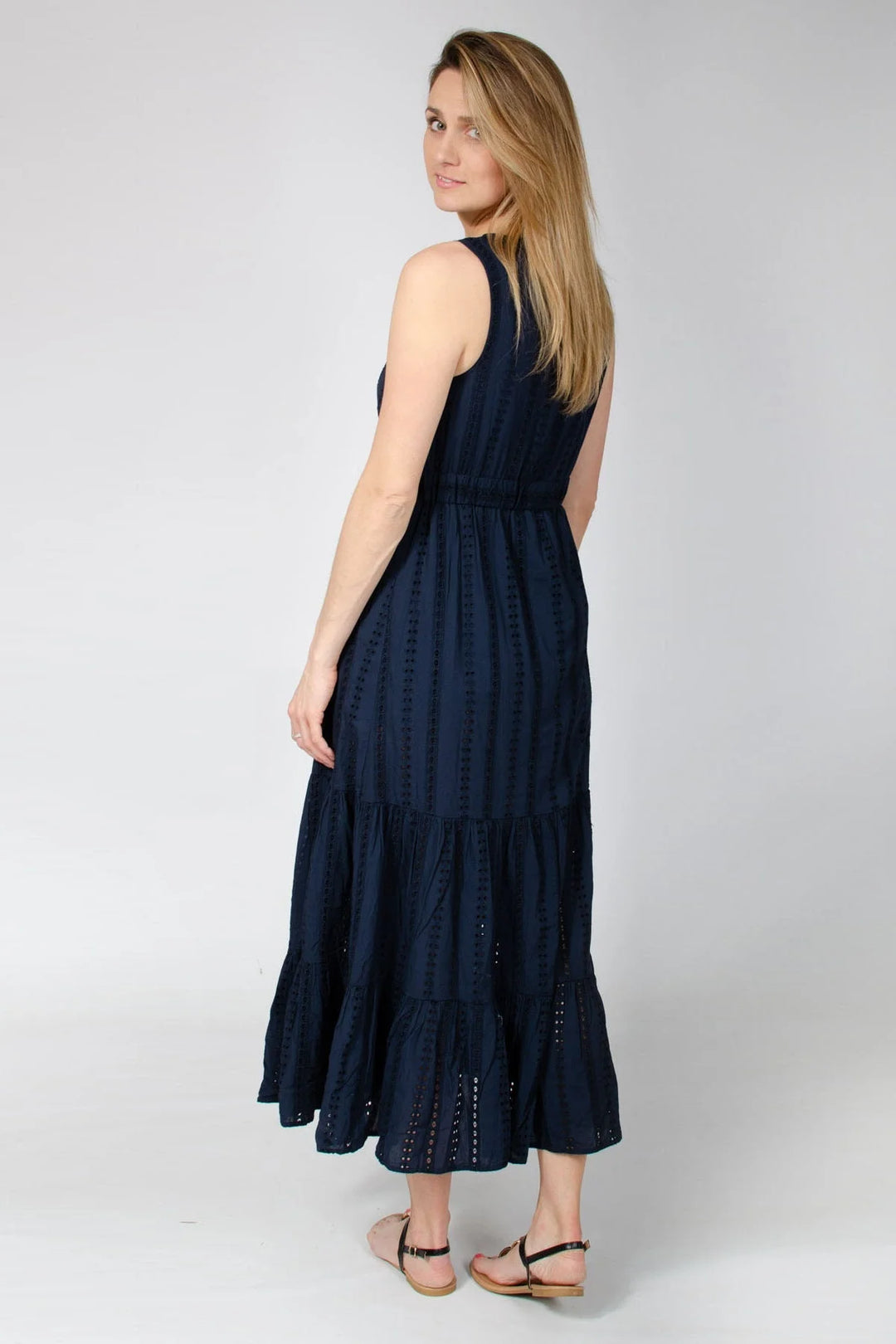 M&S Per Una Broderie Tiered Maxi Dress