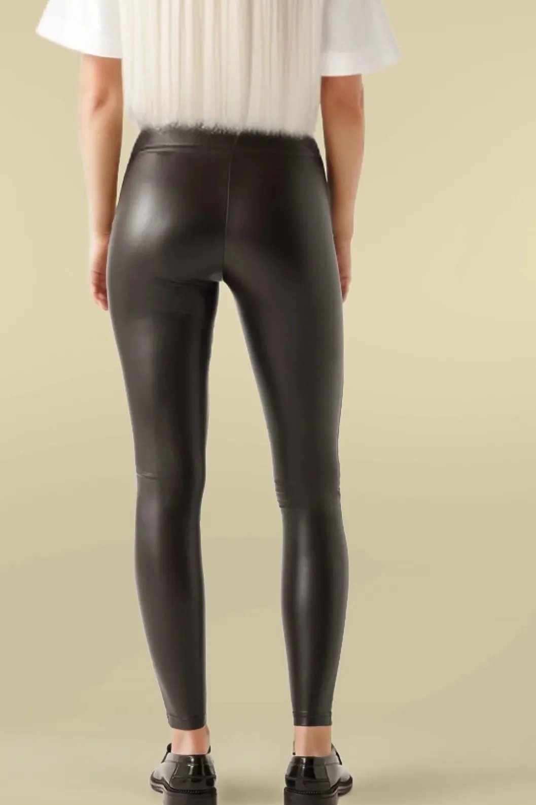 Women's Leather Look Zip Hem Leggings | Boohoo UK