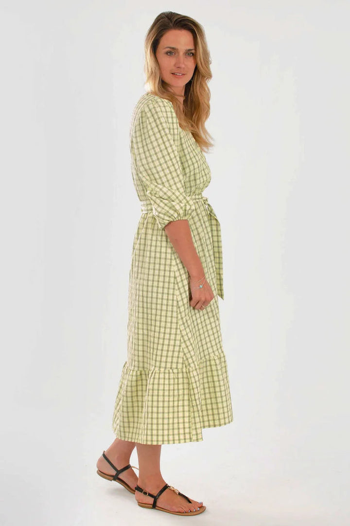 Dorothy Perkins Check V Neck Midi Dress