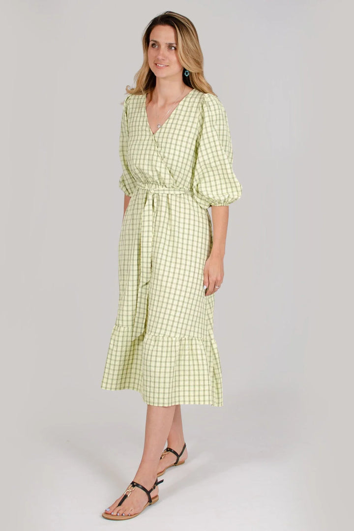 Dorothy Perkins Check V Neck Midi Dress