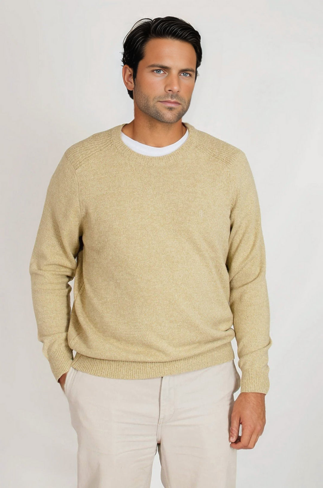 Mens Crew Neck Marl Jumper