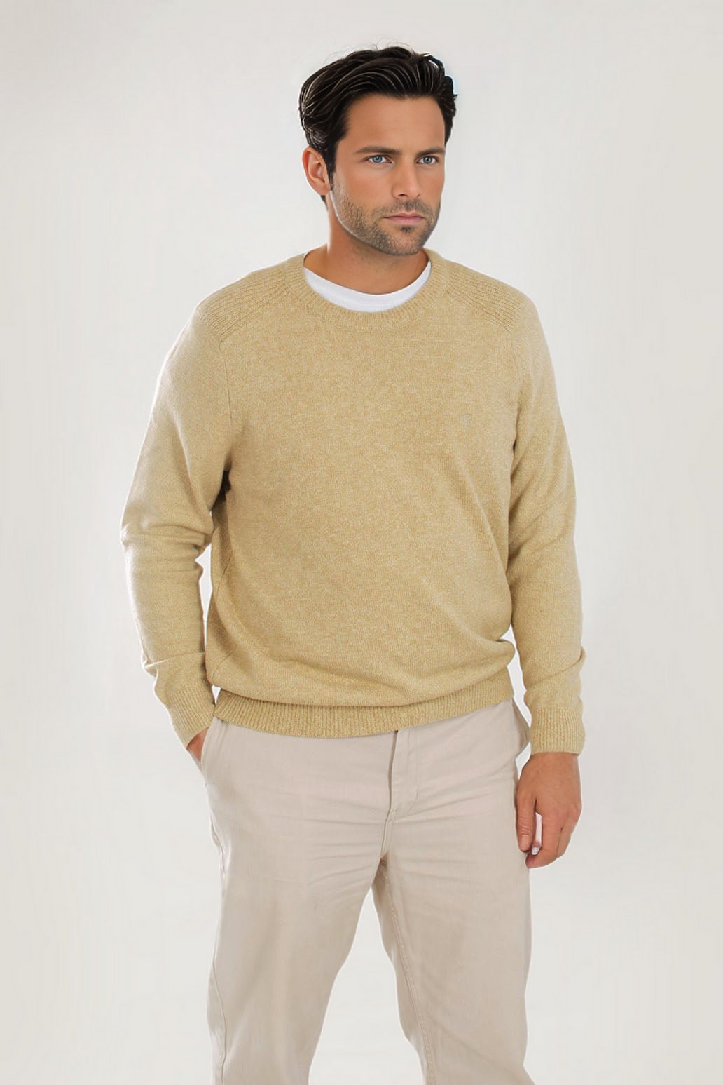 Mens Crew Neck Marl Jumper