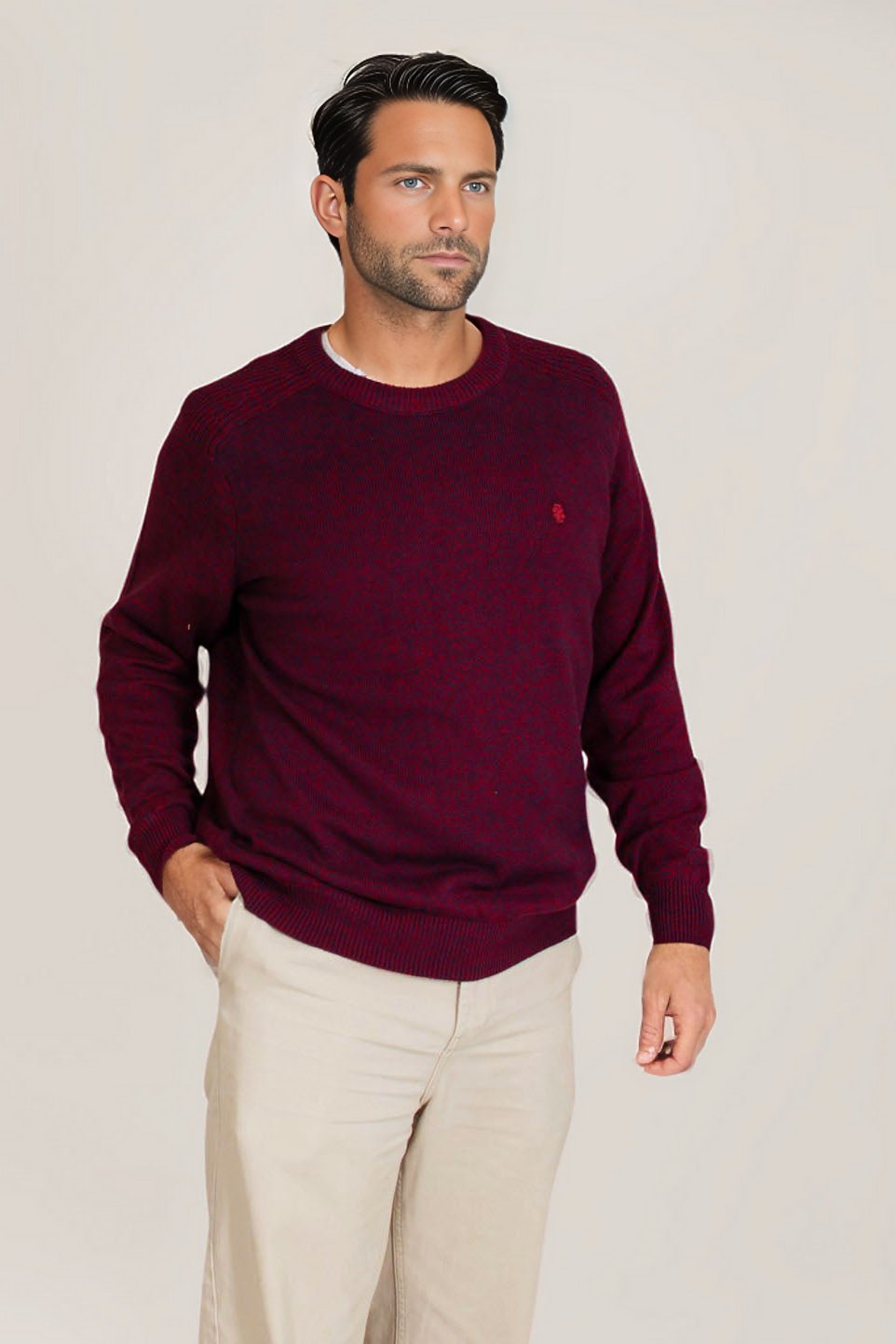 Mens Crew Neck Marl Jumper