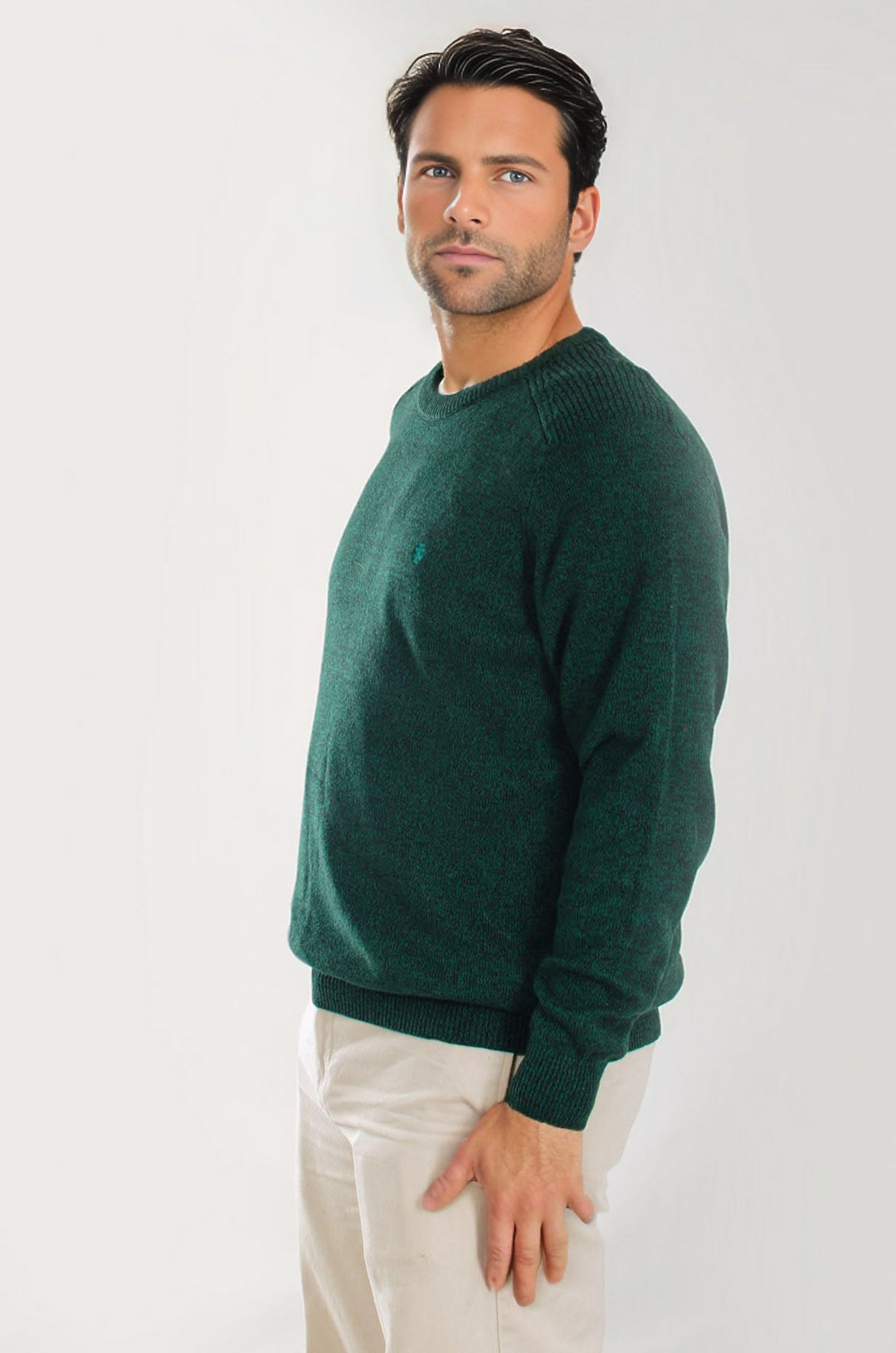 Mens Crew Neck Marl Jumper