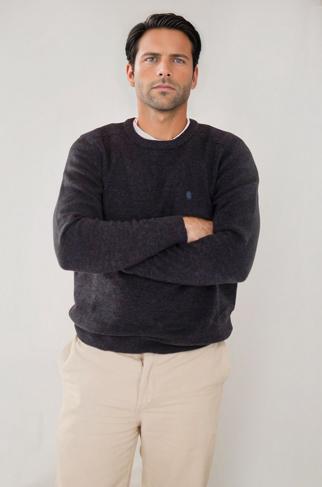 Mens Crew Neck Marl Jumper