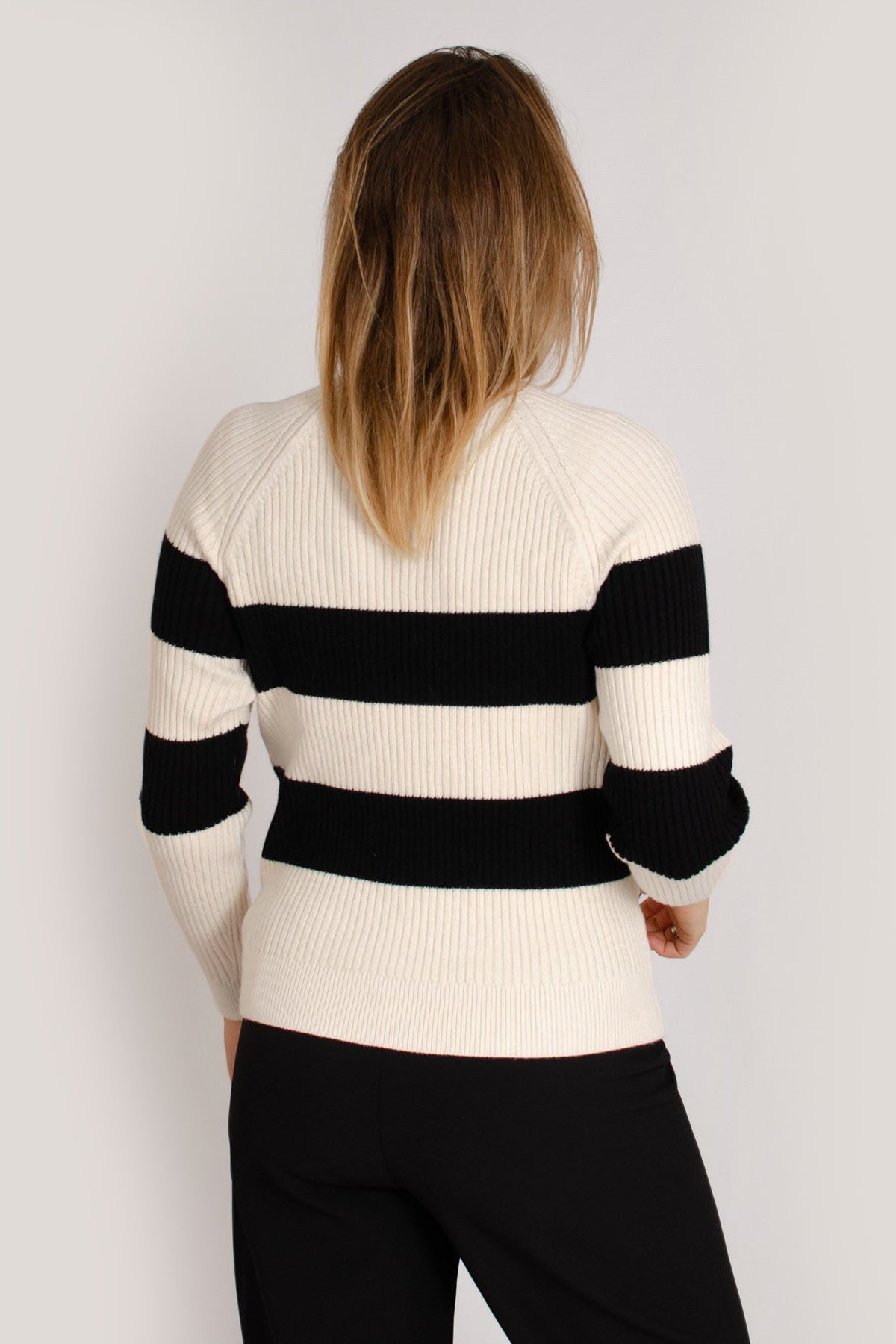 Striped crew neck on sale jumper