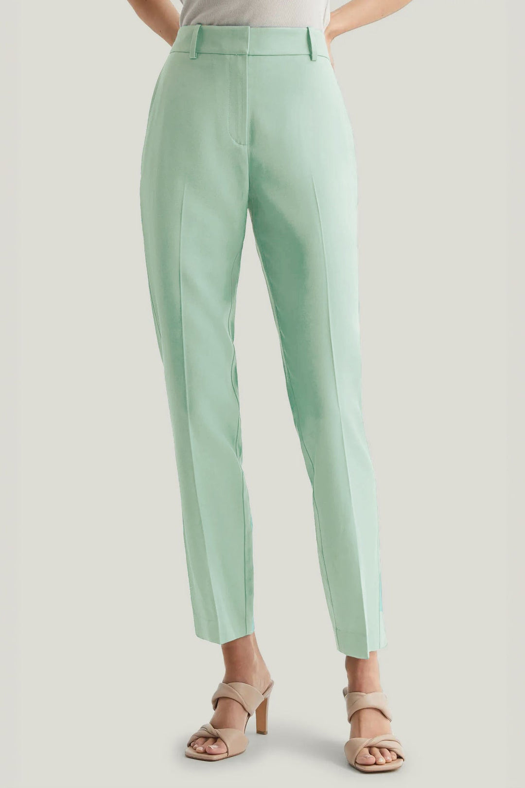 'Ember' Slim Fit High Rise Trousers