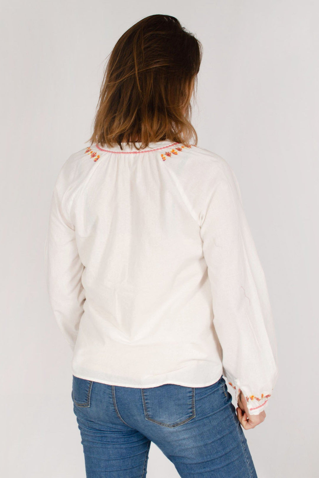 Embroidered Kaftan Tassle Top