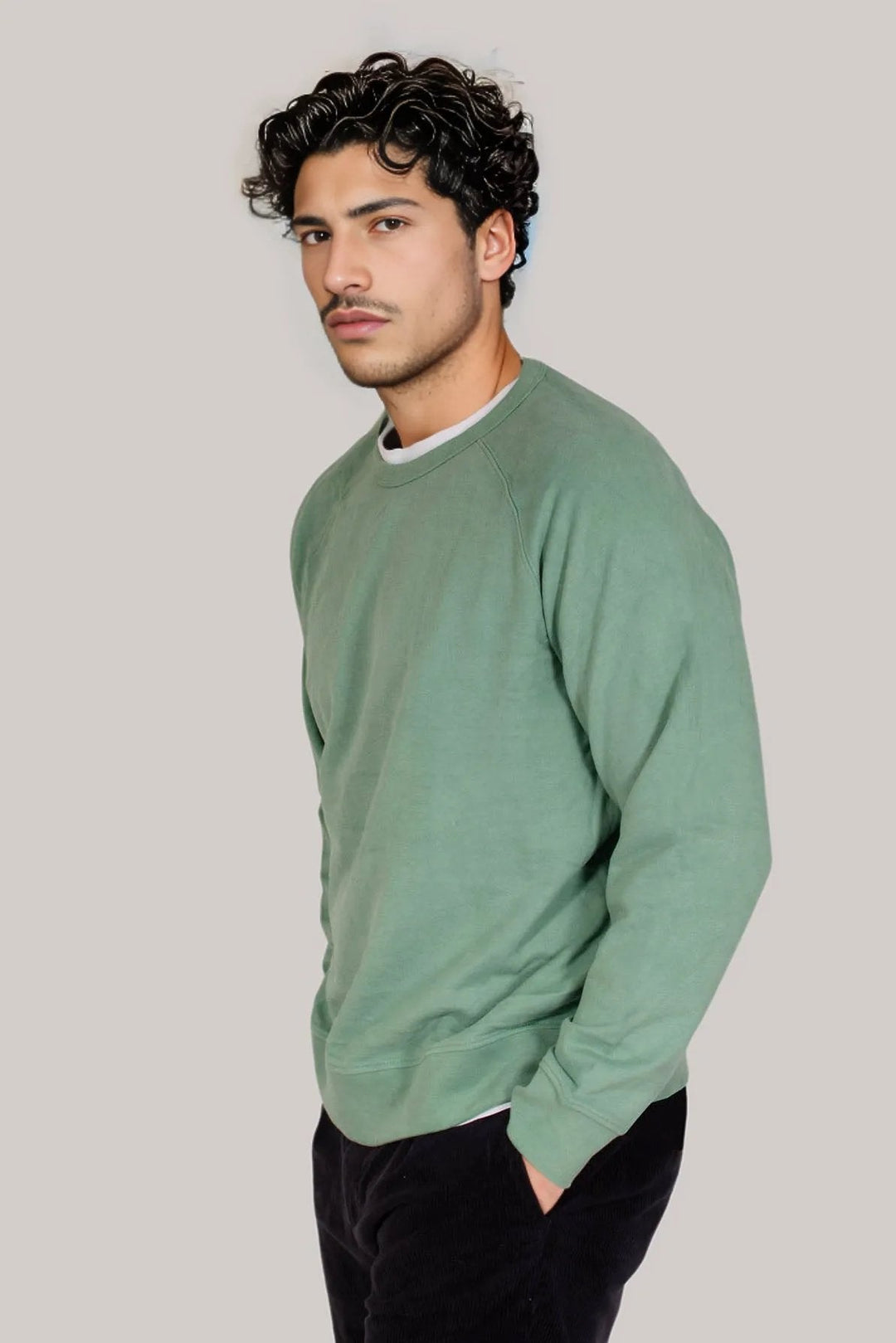 Mens Crew Neck Cotton Sweatshirt