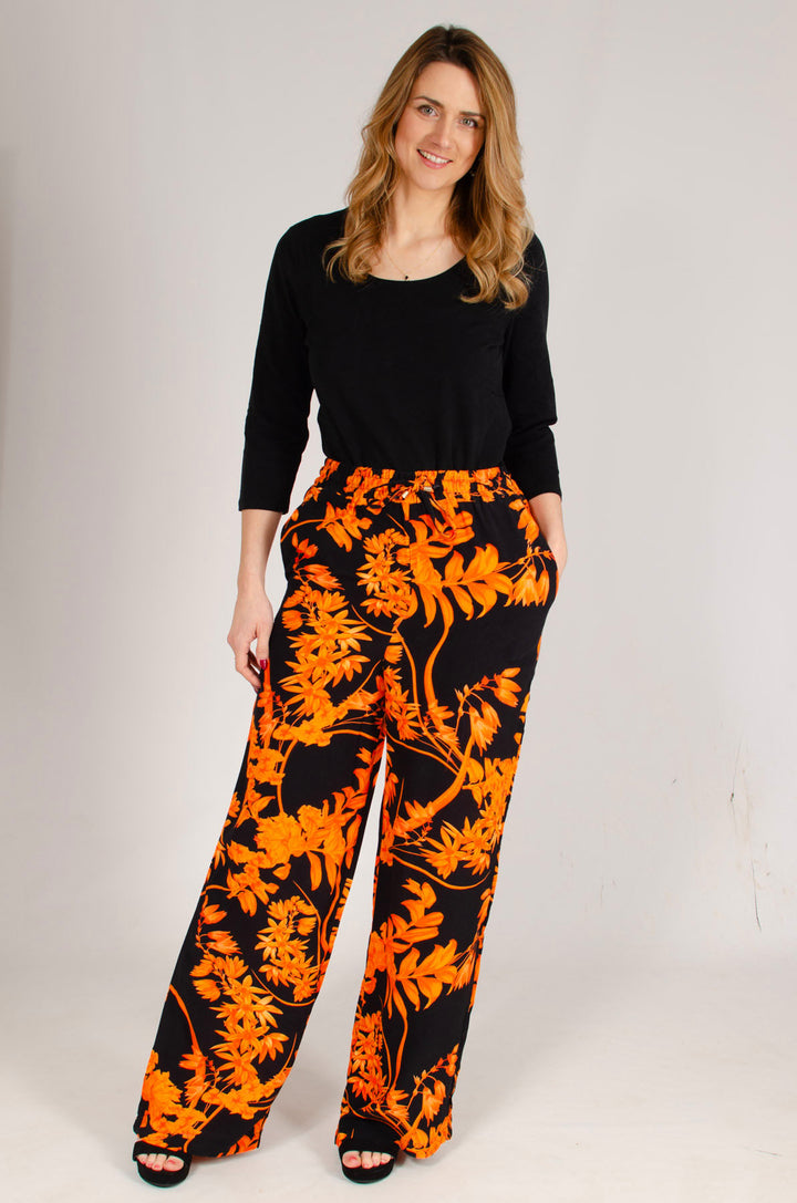 Floral Wide Leg Trousers