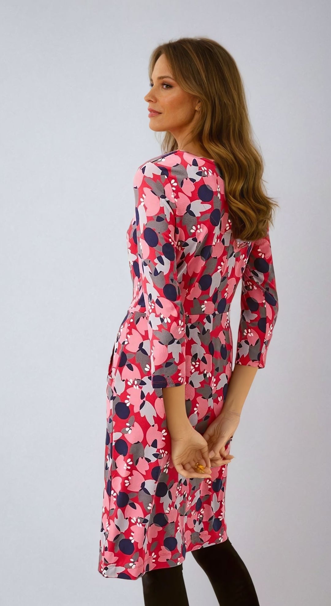 'Tess' Pink Floral Dress