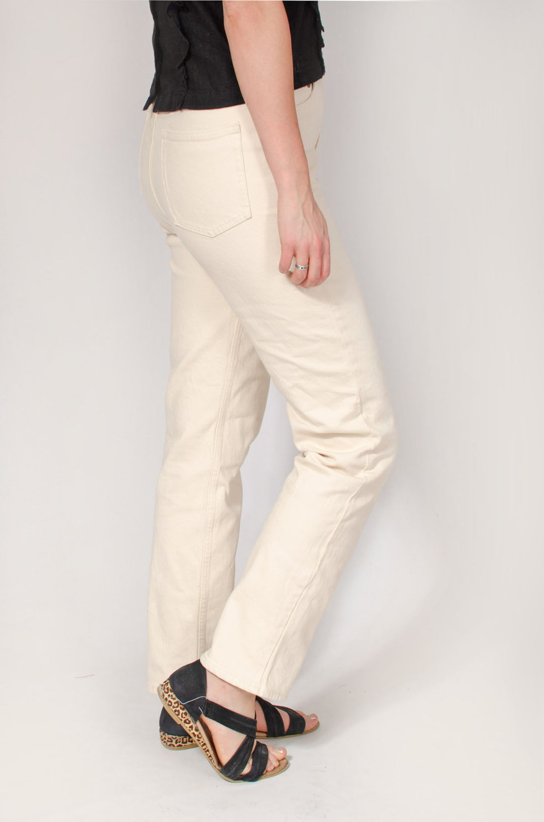 High Rise Slim Leg Jeans