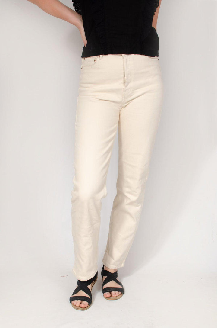 High Rise Slim Leg Jeans