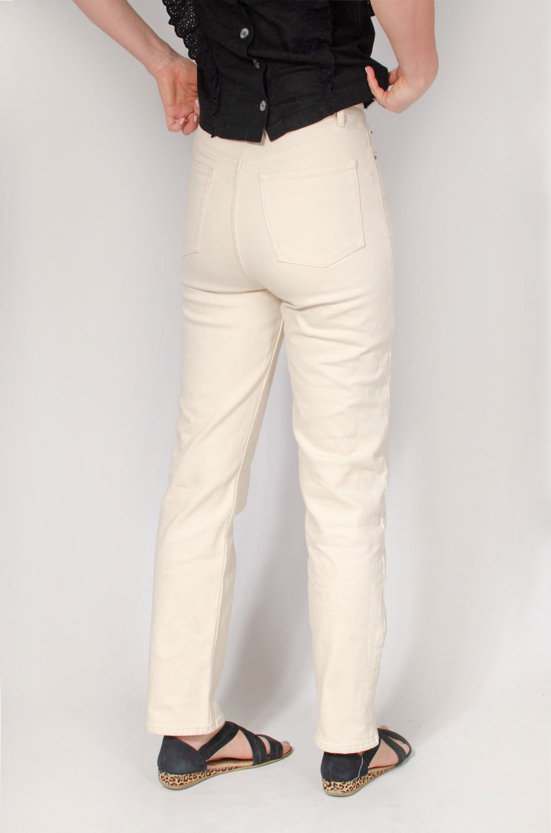 High Rise Slim Leg Jeans