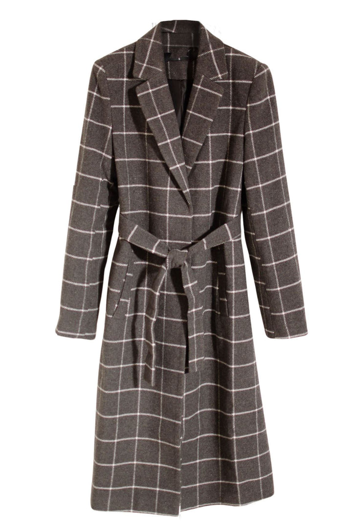 Wool Blend Wrap Coat