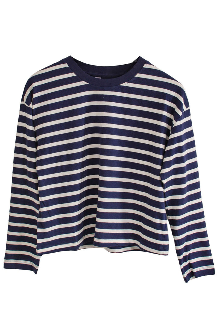 Striped Long Sleeve Oversize Top