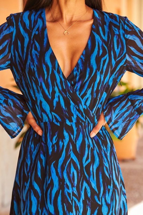 Zebra Wrap Dress