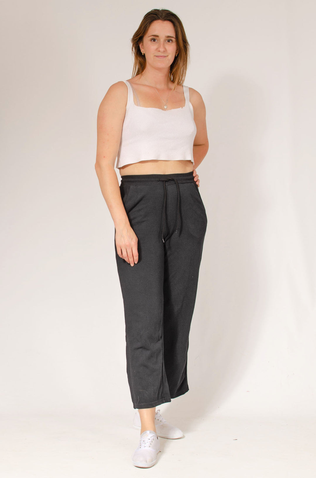 Wide Leg Cropped Joggers