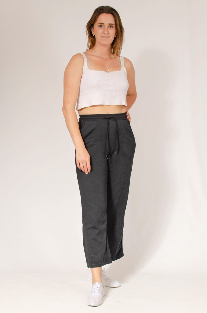 Wide Leg Cropped Joggers