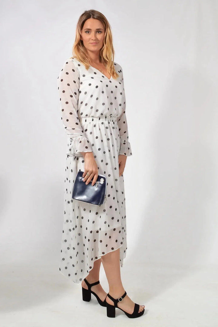 Polka Dot Hanky Hem Dress