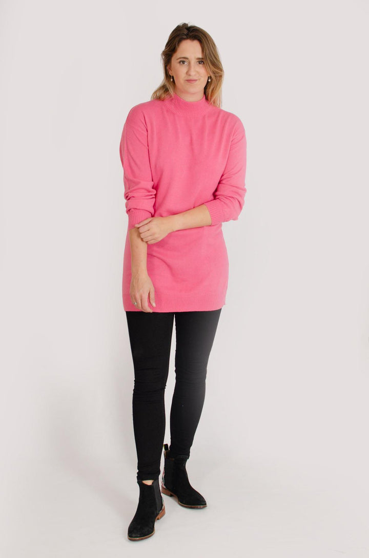 Longline Turtle Neck Jumper