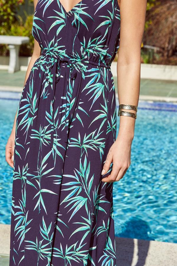 Palm Strappy Maxi Dress