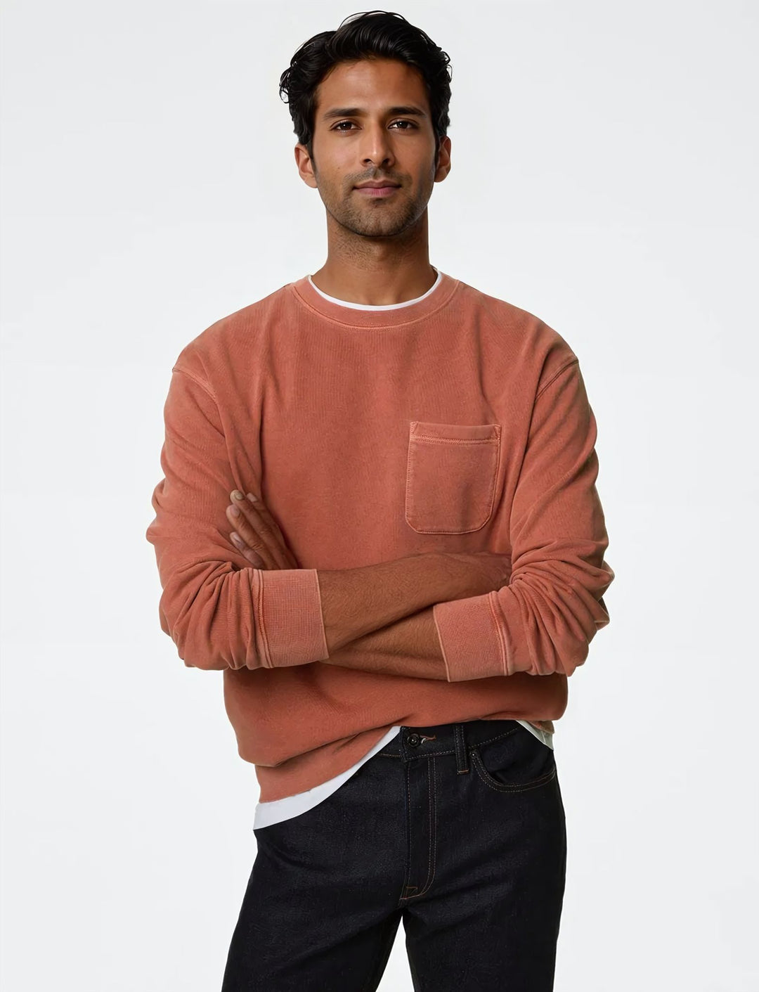 Pure Cotton Pocket Sweatshirt