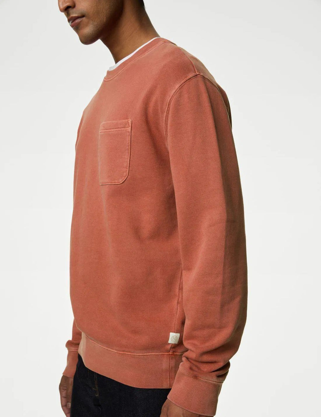 Pure Cotton Pocket Sweatshirt