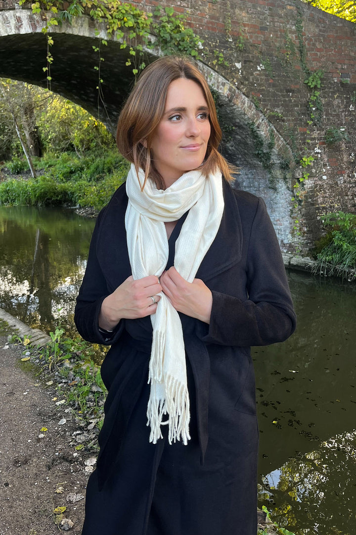 Cashmere Ribbed Scarf