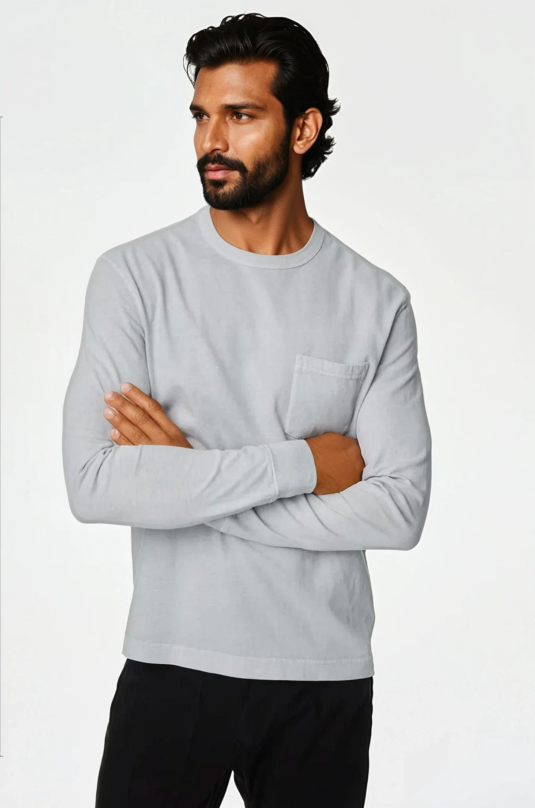 Mens Pocket Long Sleeve T-Shirt