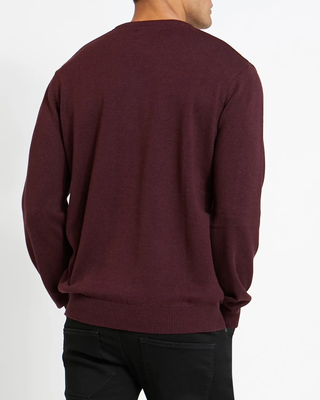 Crew Neck Fine Knit Cotton Jumper