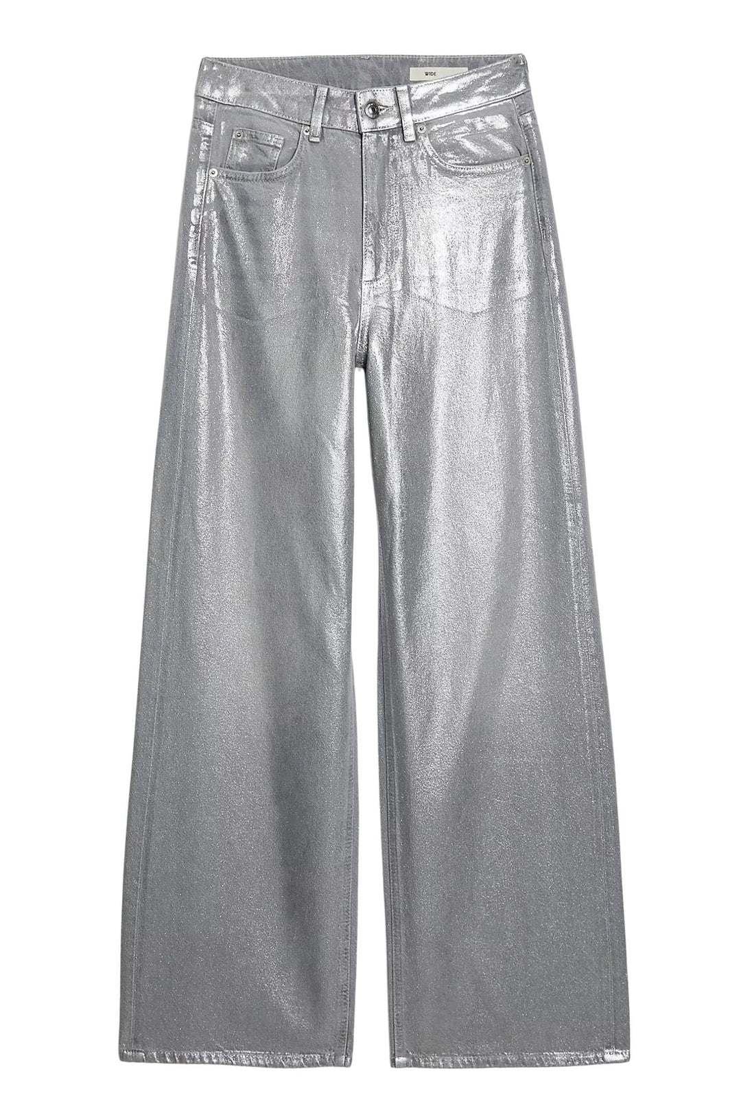 Metallic Wide Leg Jeans