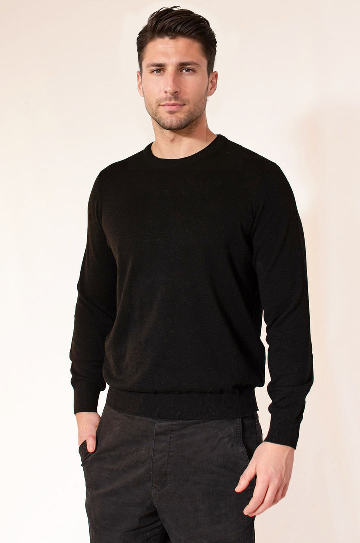 Italian Mens Lambswool Crew Neck Jumper