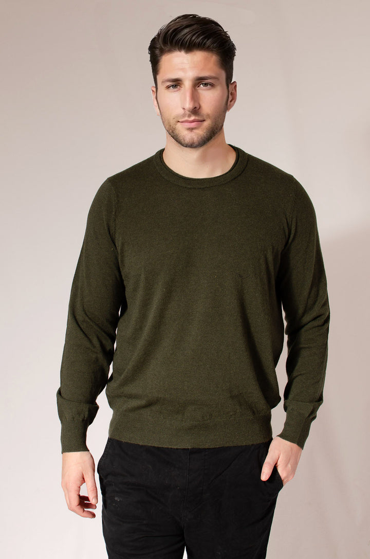 Italian Mens Lambswool Crew Neck Jumper