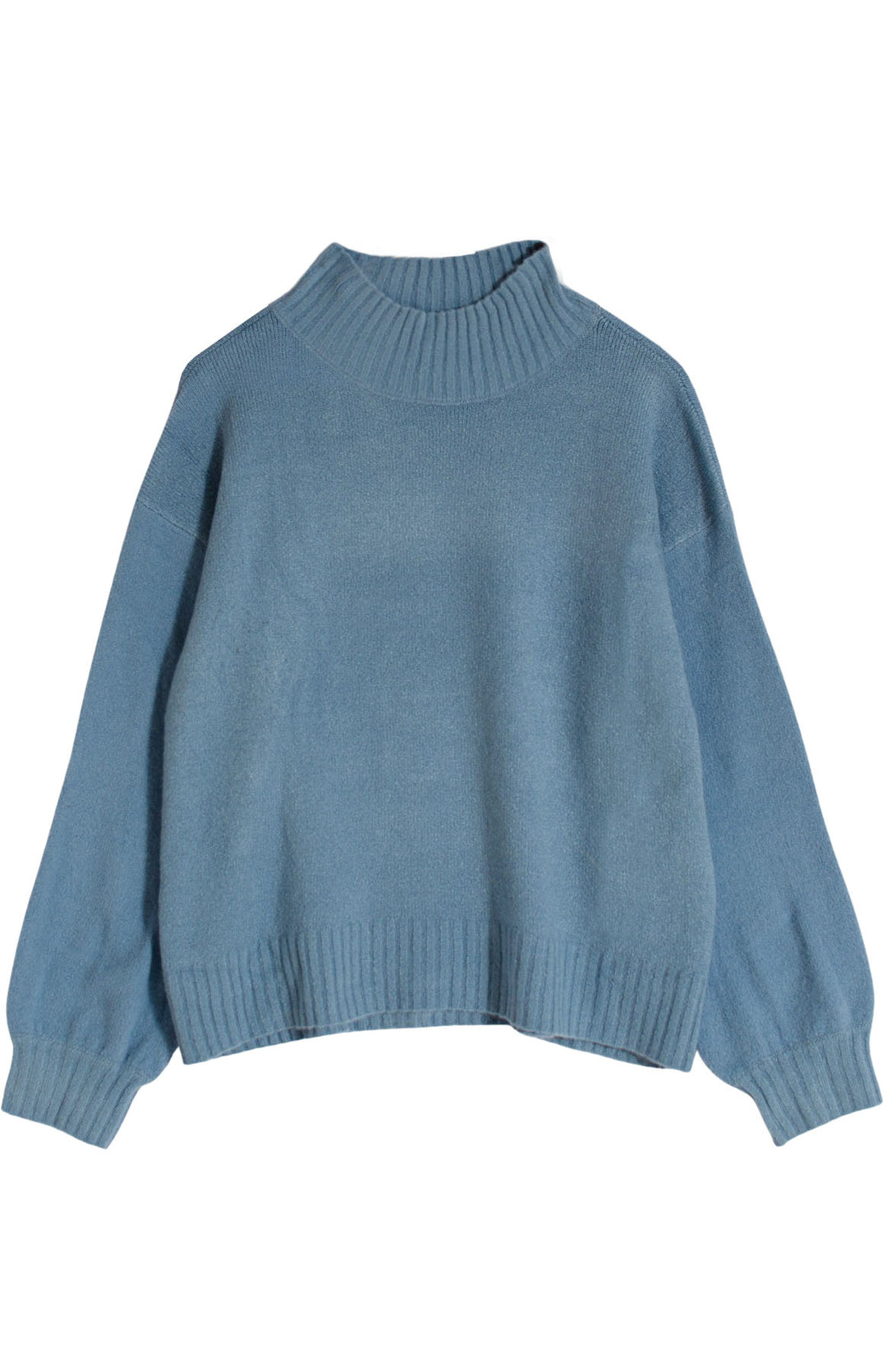 Funnel Neck Drop Shoulder Jumper