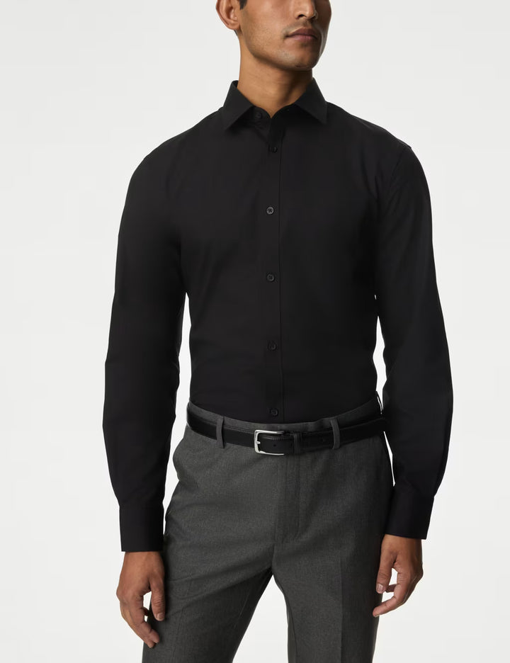 Mens easy-iron shirt with pocket