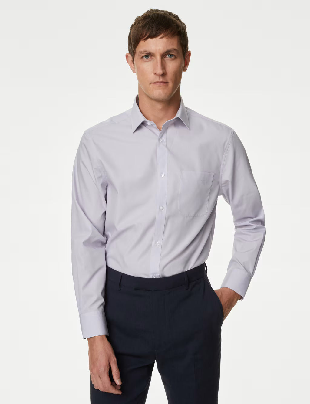 Mens easy-iron shirt with pocket