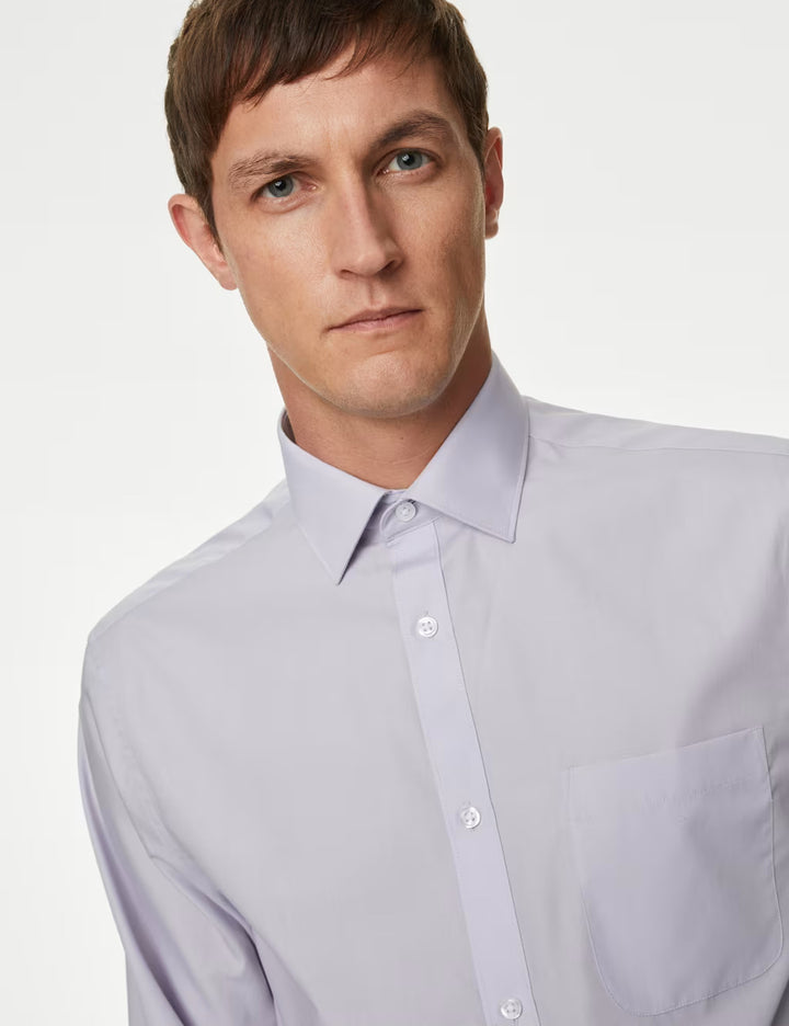 Mens easy-iron shirt with pocket