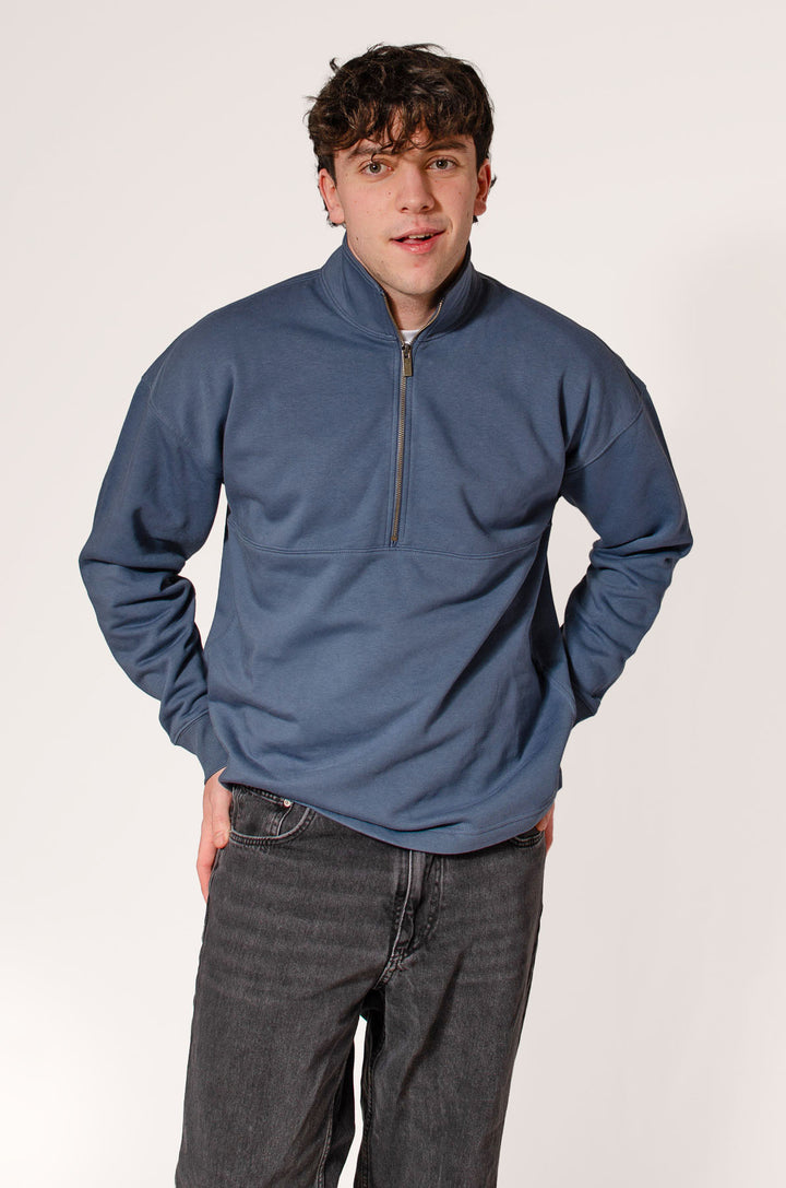 Mens Zip Neck Sweatshirt