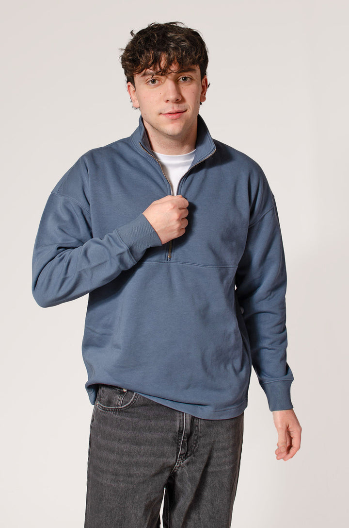 Mens Zip Neck Sweatshirt