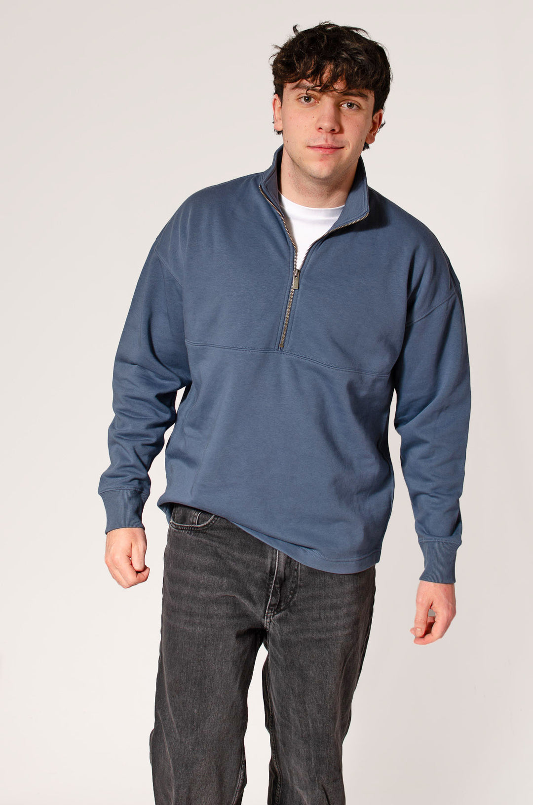 Mens Zip Neck Sweatshirt