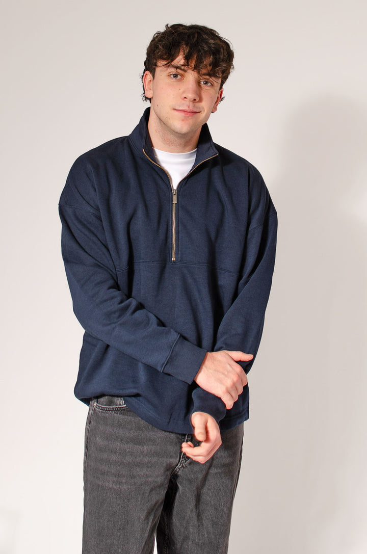 Mens Zip Neck Sweatshirt