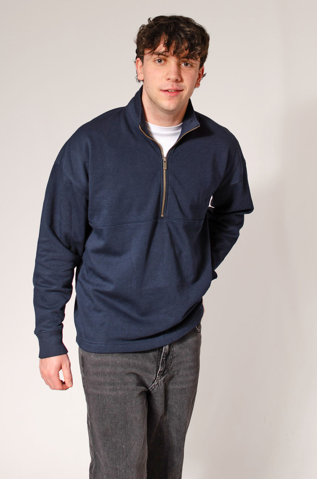 Mens Zip Neck Sweatshirt