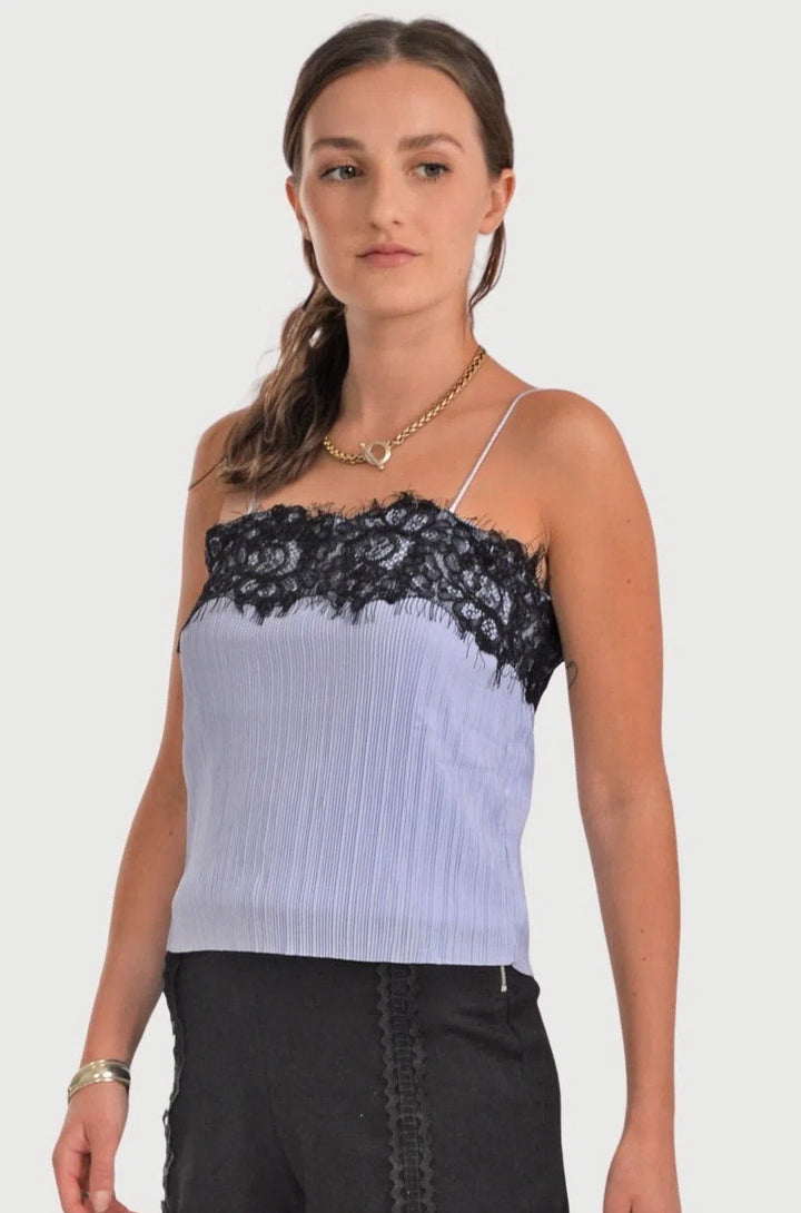 Eyelash Lace Trim Cami Top