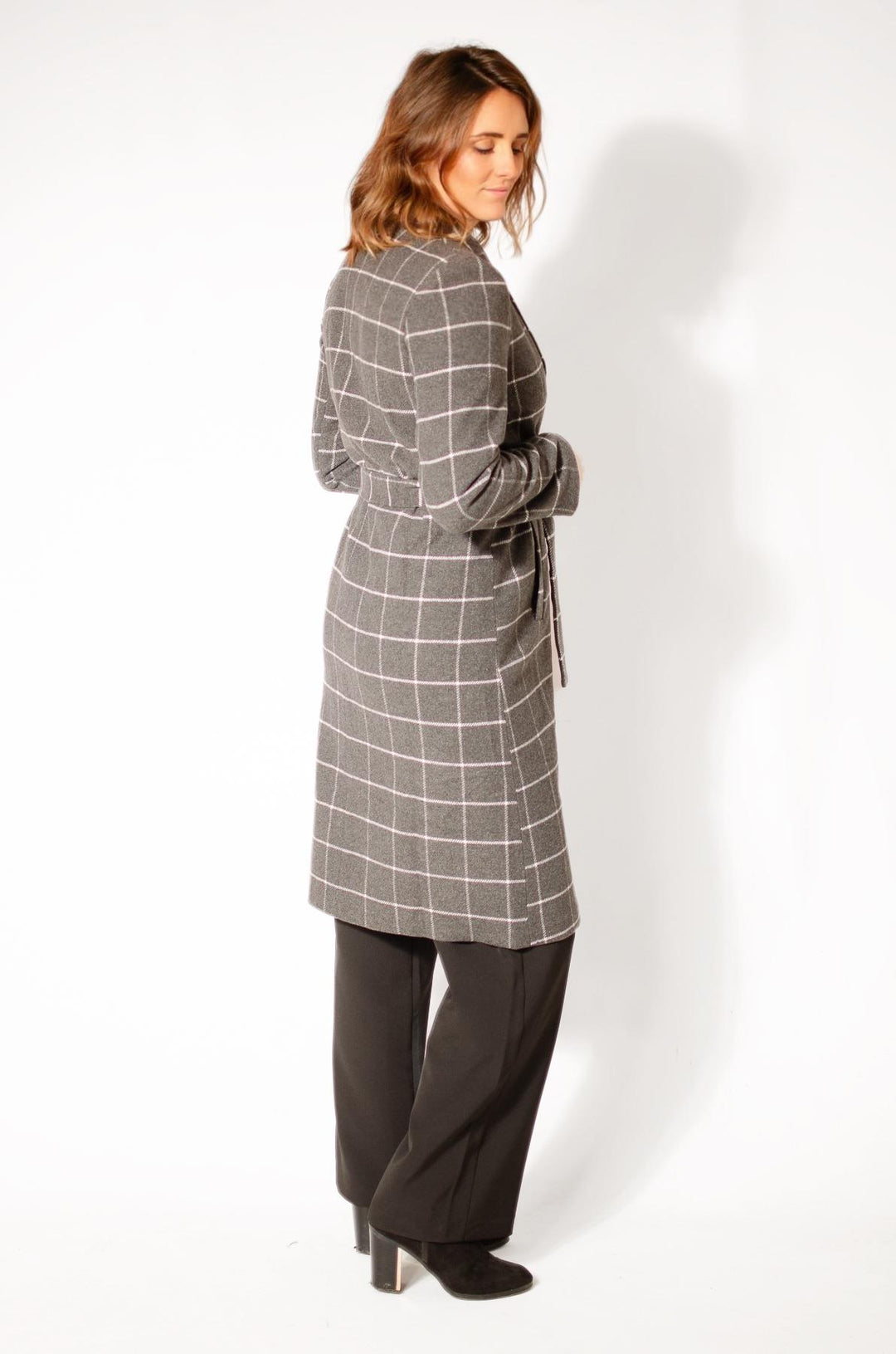 Wool Blend Wrap Coat